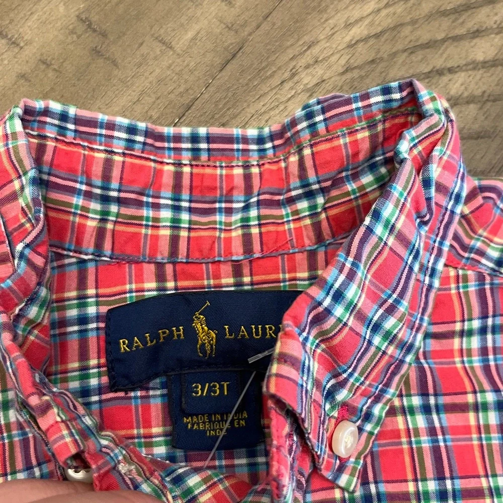 Ralph Lauren Red Plaid Button-Up Shirt